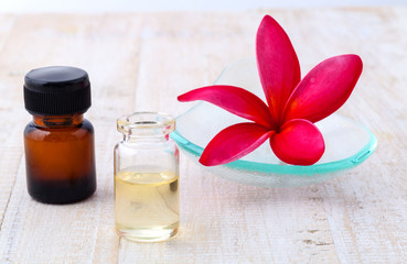 Natural Spa Ingredients . - Essential aroma oil with  frangipani