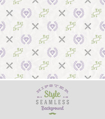 Hipster style seamless vector background