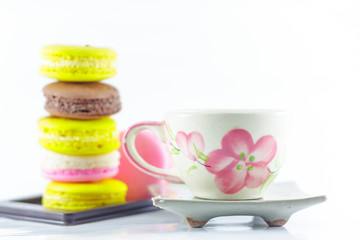 macaron and cup