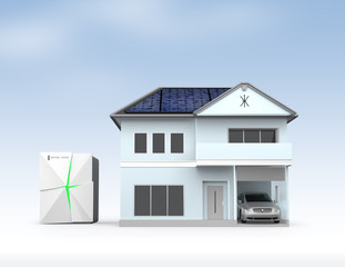 Stationary battery system and smart house
