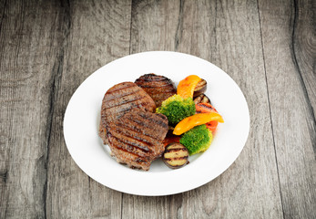 Delicious grilled beef steakes