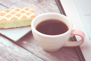 coffee cup on table : vintage style
