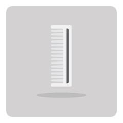 Vector of flat icon, comb on isolated background