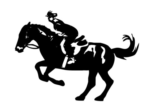 rider on horseback vector