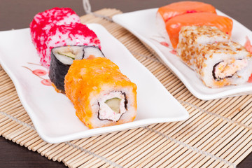 Japanese tasty sushi set