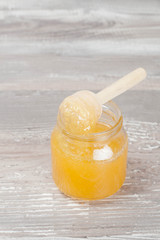 Jar of Honey with Honey Dipper