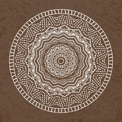 Ethnic round ornament. Pattern of ancient America.