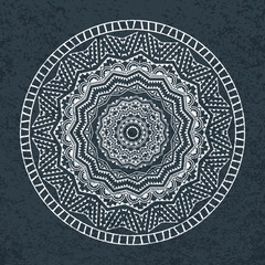 Ethnic round ornament. Pattern of ancient America.