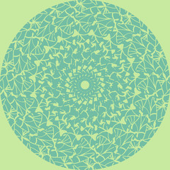 Abstract circular pattern hand drawing .