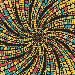 Abstract doodle background. Zentagle. Spiral.