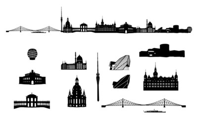 Obraz premium Dresden Silhouette