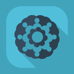 Flat modern design with shadow flower icon