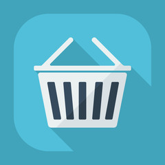 Flat modern design with shadow consumer basket