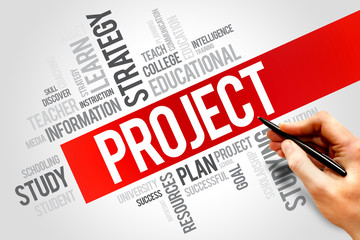 PROJECT word cloud, education concept