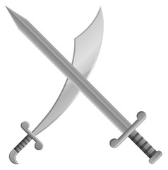 Scimitar and Medieval sword vector image