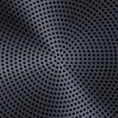 Technology background with seamless circle perforated metal