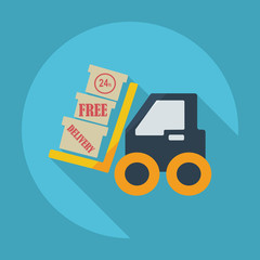 Naklejka premium Flat modern design with shadow icons loader