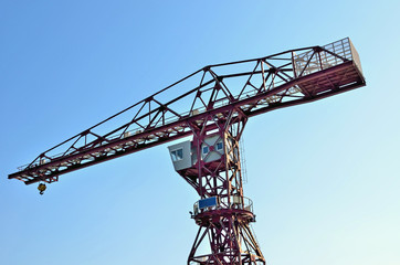 Fototapeta na wymiar Old shipyard cranes, Tokyo
