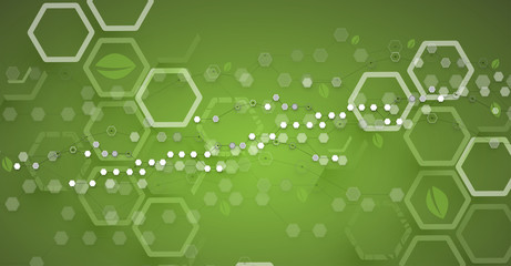 high tech eco green infinity computer technology concept backgro