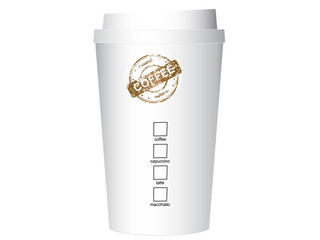 white Coffee Cup, vector