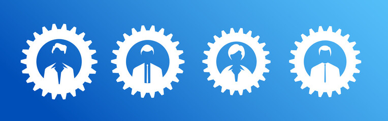 utenti, colori, ruota dentata, team