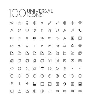 100 Universal icon set