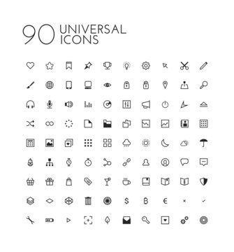 90 Universal icon set