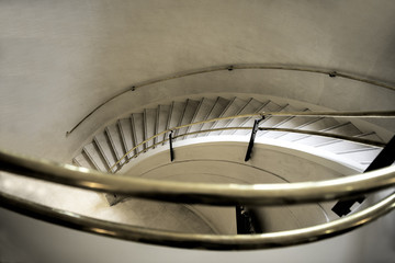 the turning marble stairs