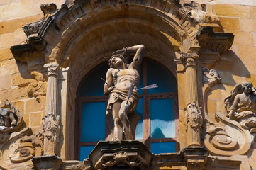 Fototapeta premium Détails de la basilique de San-Sébastian en Espagne.