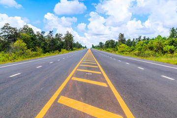 Fototapeta premium Asphalt road on highway