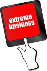 extreme business words, message on enter key of keyboard vector