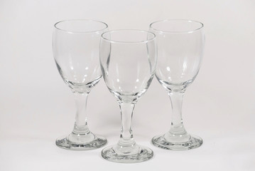  Empty wine glass. isolated on a white background