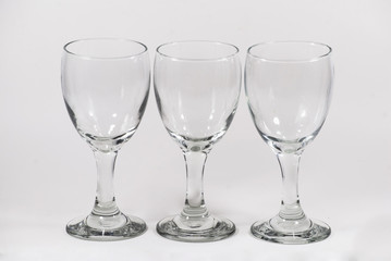  Empty wine glass. isolated on a white background