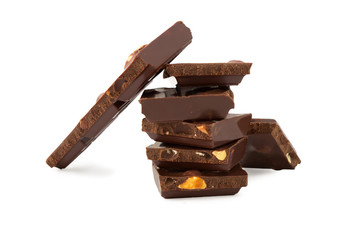 Chocolate isolated on white