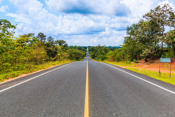 Fototapeta premium Asphalt road on highway
