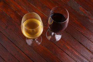 Wine on wood