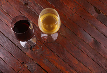 Wine on wood