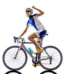 woman triathlon ironman athlete cyclist cycling