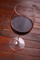 Red wine on wood