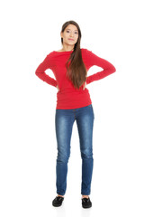 Fototapeta premium Beautiful young student woman. 