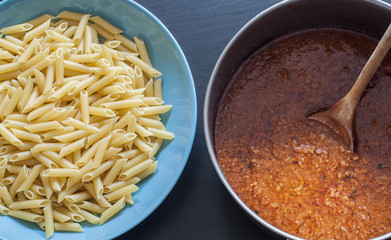 Preparing bolognese sauce