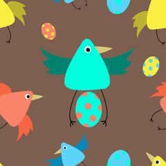 vector pattern with birds