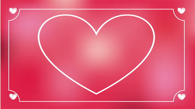 Heart background Video animation, HD 1080