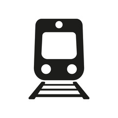 The train icon. Railway symbol. Flat