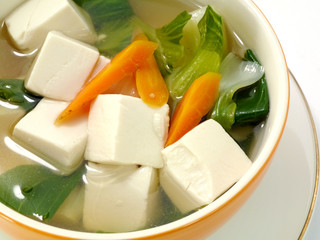 Tofu and vegetable soup.