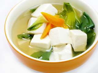 Tofu and vegetable soup.