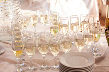 Glasses of champagne