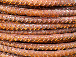 Steel bars for construction.