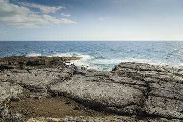 Fantastic ocean shore. Playa Paraiso, Tenerife, Spain