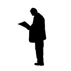 man read newspaper vector